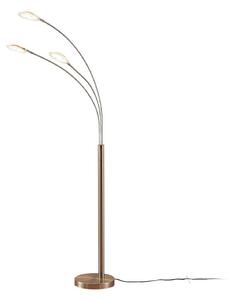 Lampada da terra Lindby, Anea, Metallizzato, Soggiorno, Metallo, Moderno