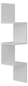 Libreria a parete bianca con mensole Corner - Furny Home