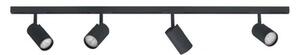 Designline Tube Kit Set di 4 binari da 2 m, nero