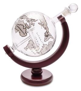 DECANTER BALVI PER WHISKY GLOBE VETRO/LEGNO