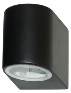 Applique Moderna Eiffel Alluminio Nero Vetro 1 Luce Gu10