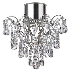 Lampada a Soffitto Classica Bella Acciaio Cromo Vetro 1 Luce Gu10