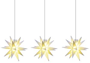 STERNTALER Ghirlanda luminosa stelle interni, 3 luci, bianco