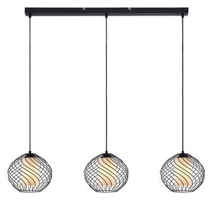 Lampada a sospensione Lindby, Cedrice, dimmerabile, Nero, Soggiorno, Metallo, Vintage