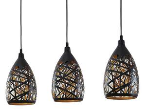 Lampada a sospensione Lindby, Marcello, dimmerabile, Nero, Cucina, Metallo, Moderno