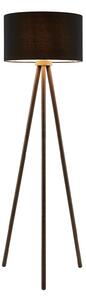 Lampada da terra Lindby, Majken, Nero, Soggiorno, Legno, Scandinavo