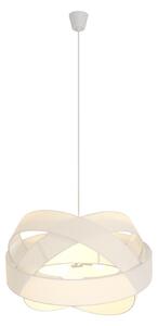 Lampada a sospensione Lindby, Simaria, dimmerabile, Bianco, Soggiorno, Tessuto / Tessile, Moderno