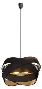 Lampada a sospensione Lindby, Simaria, dimmerabile, Nero, Soggiorno, Tessuto / Tessile, Moderno