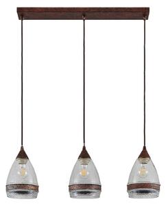 Lampada a sospensione Lindby, Millina, dimmerabile, Marrone / Ruggine, Cucina, Vetro, Antico