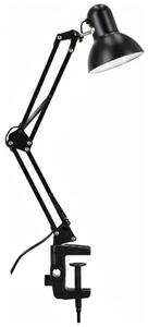 Lampada da tavolo con morsetto 1xE27/60W/230V nera