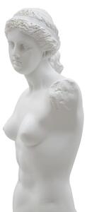 Scultura Statua Woman 14x12x49 cm in Poliresina Bianco