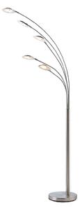 Lampada da terra Lindby, Anea, Metallizzato, Soggiorno, Metallo, Moderno