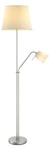 Lampada da terra Lindby, Nantwin, Bianco, Soggiorno, Tessuto / Tessile, Moderno