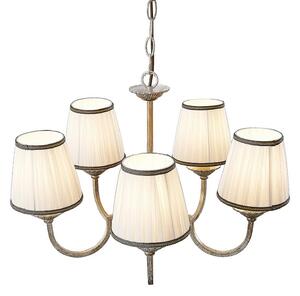 Lampadari Lindby, Lumiel, dimmerabile, Bronzo / Ottone anticato, Soggiorno, Tessuto / Tessile, Campagna / rustico