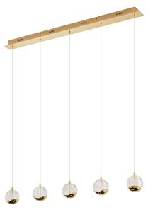 Lampada a sospensione Lucande, Hayley, Trasparente, Soggiorno, Vetro, Moderno