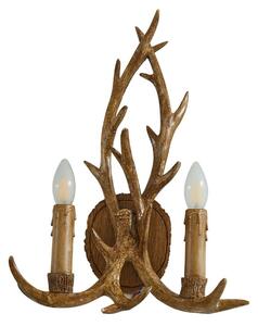 Applique da parete Lindby, Fibi, dimmerabile, Marrone / Ruggine, Soggiorno, Plastica, Campagna / rustico