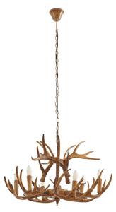 Lampada a sospensione Lindby, Fibi, dimmerabile, Marrone / Ruggine, Soggiorno, Plastica, Campagna / rustico