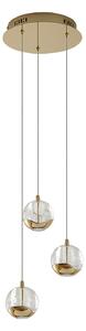 Lampada a sospensione Lucande, Hayley, Trasparente, Soggiorno, Vetro, Moderno