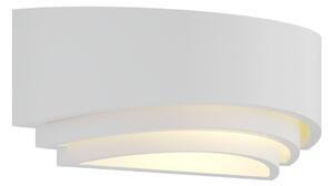 Applique da parete Lindby, Lucien, dimmerabile, Bianco, Camera da letto, Gesso / Argilla, Moderno