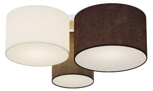 Plafoniera Lindby, Laurenz, dimmerabile, Grigio, Soggiorno, Tessuto / Tessile, Moderno