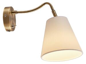 Applique da parete Lindby, Ethan, Dorato / Ottone, Soggiorno, Tessuto / Tessile, Antico