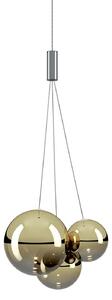 Lampada a sospensione Lodes, dimmerabile, Dorato / Ottone, Sala da pranzo, Vetro