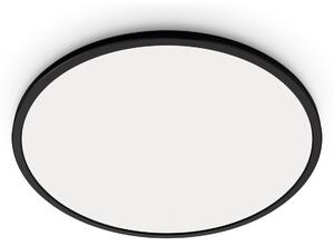 Plafoniera WiZ, SuperSlim, dimmerabile, Nero, Soggiorno, Plastica, Moderno