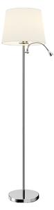 Lampada da terra Lindby, Benjiro, Bianco, Soggiorno, Tessuto / Tessile, Moderno