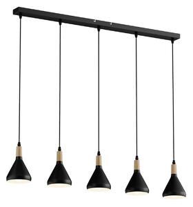 Lampada a sospensione Lindby, Arina, dimmerabile, Nero, Soggiorno, Metallo, Moderno