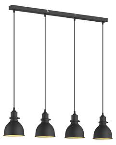 Lampada a sospensione Lindby, Jasminka, dimmerabile, Nero, Cucina, Metallo, Industriale