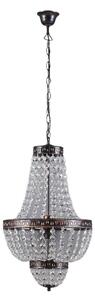 Lampada a sospensione Lindby, Jorve, dimmerabile, Trasparente, Soggiorno, Cristallo, Antico