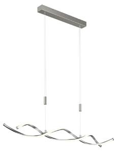 Lampada a sospensione Lindby, Auron, dimmerabile, Grigio, Soggiorno, Plastica, Moderno