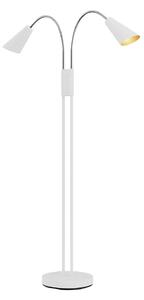 Lampada da terra Lucande, Medira, Bianco, Soggiorno, Metallo, Moderno