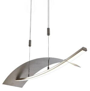 Lampada a sospensione Lucande, Marija, dimmerabile, Metallizzato, Soggiorno, Metallo, Moderno
