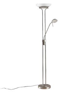 Lampada da terra Lindby, Yveta, dimmerabile, Metallizzato, Soggiorno, Metallo, Moderno
