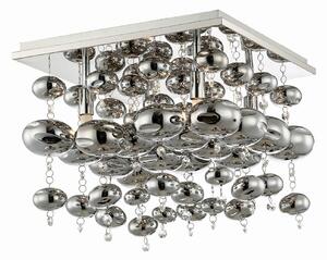 Plafoniera Lindby, Esfera, dimmerabile, Metallizzato, Soggiorno, Metallo, Moderno