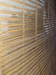 Tapparella midollino Bamboo e legno con carrucola e cordino Folk Garden Deluxe Collection - 100xH160 cm Natural