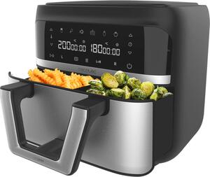 Cecotec Friggitrice ad Aria Capacit 9 Litri Potenza 2850 W colore Nero e Argento - A01 EU01 100149 CECOFRY Dual 9000 PerfectCook