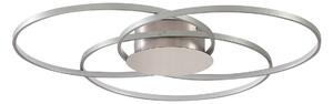 Plafoniera Lindby, Riley, dimmerabile, Metallizzato, Soggiorno, Alluminio, Moderno