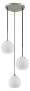 Lampada a sospensione Lindby, Jurian, dimmerabile, Bianco, Soggiorno, Vetro, Moderno