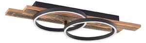 Plafoniera Lindby, Sentoa, dimmerabile, Legno, Soggiorno, Legno, Moderno