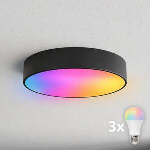 BRILAGI - Plafoniera da bagno LED RGBW dimmerabile CLARE 3x E27/12W/230V IP54 nero