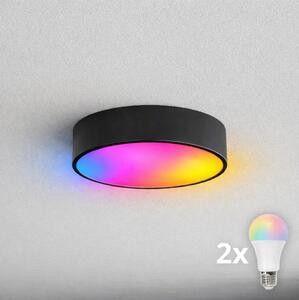 BRILAGI -LED RGBW Plafoniera da soffitto dimmerabile per bagno CLARE 2xE27/12W/230V IP54 nero