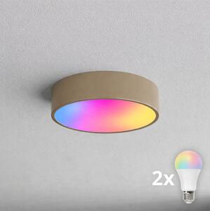 BRILAGI - Plafoniera LED RGBW dimmerabile CLARE 2xE27/12W/230V beige