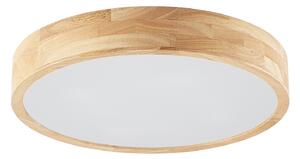 Plafoniera Lindby, Tanju, dimmerabile, Legno, Soggiorno, Legno, Campagna / rustico