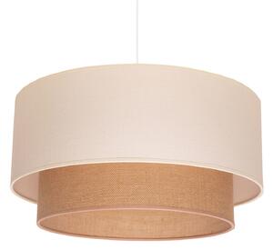 Lampada a sospensione Euluna, Boho, dimmerabile, Beige, Soggiorno, Tessuto / Tessile, Campagna / rustico