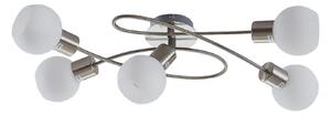 Plafoniera Lindby, Elaina, dimmerabile, Metallizzato, Soggiorno, Metallo, Moderno