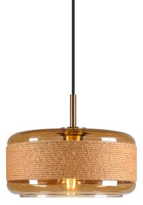 Lampada a sospensione SLV, Pantilo Rope 27, dimmerabile, Marrone / Ruggine, Soggiorno, Vetro, Moderno