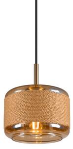 Lampada a sospensione SLV, Pantilo Rope 19, dimmerabile, Marrone / Ruggine, Soggiorno, Vetro, Moderno