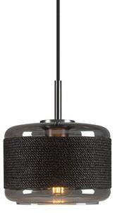 Lampada a sospensione SLV, Pantilo Rope 19, dimmerabile, Nero, Soggiorno, Vetro, Moderno